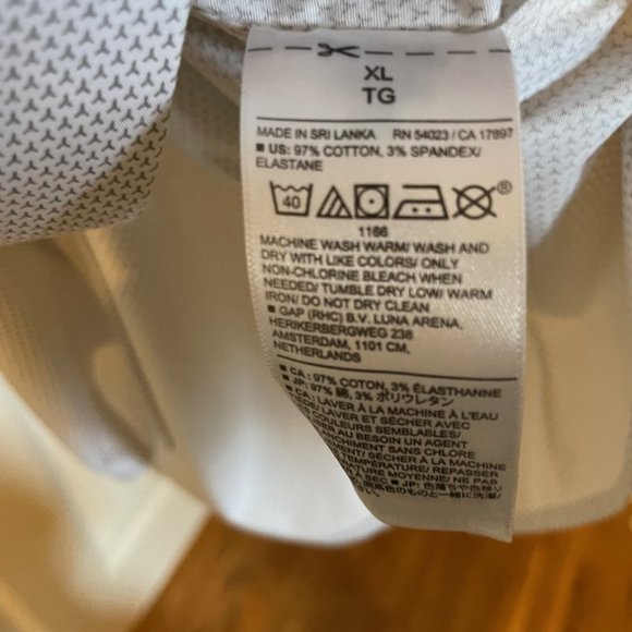 NWT Banana Republic Shirt Mens XL Button Down Long Sleeve Poplin White - Picture 7 of 7